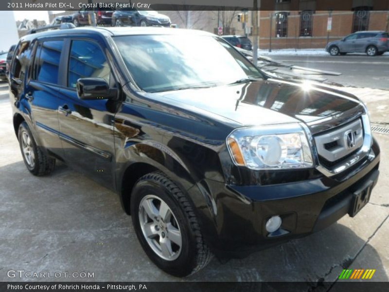 Crystal Black Pearl / Gray 2011 Honda Pilot EX-L