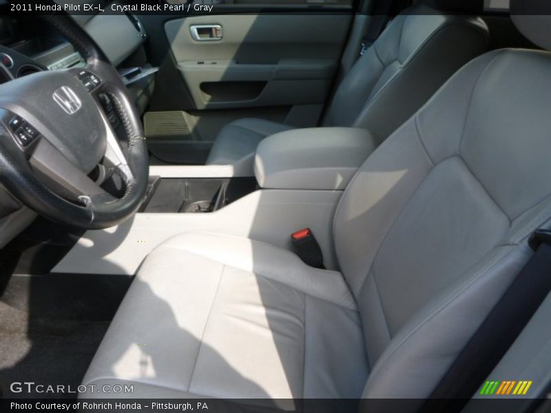 Crystal Black Pearl / Gray 2011 Honda Pilot EX-L