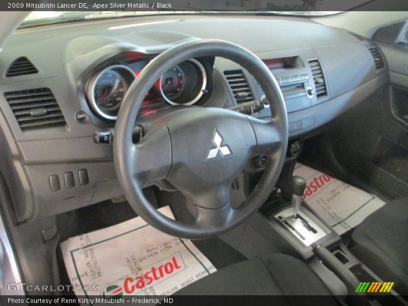 Apex Silver Metallic / Black 2009 Mitsubishi Lancer DE