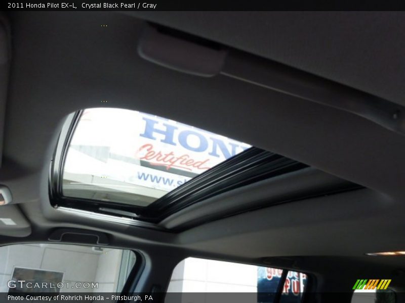 Crystal Black Pearl / Gray 2011 Honda Pilot EX-L