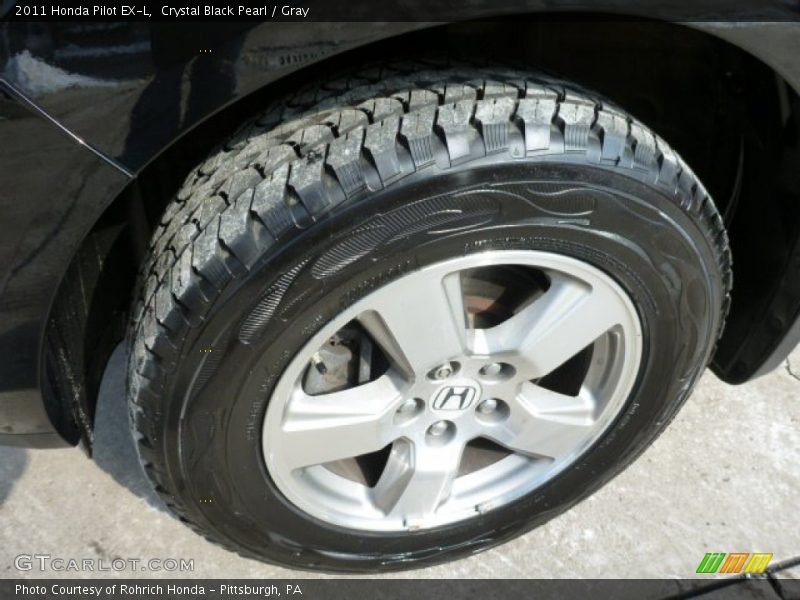 Crystal Black Pearl / Gray 2011 Honda Pilot EX-L