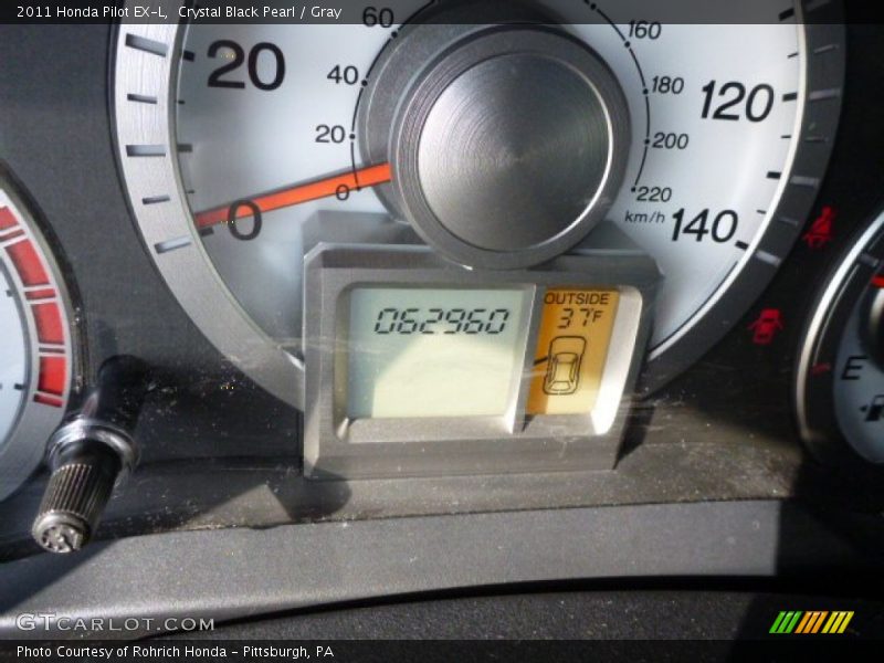 Crystal Black Pearl / Gray 2011 Honda Pilot EX-L