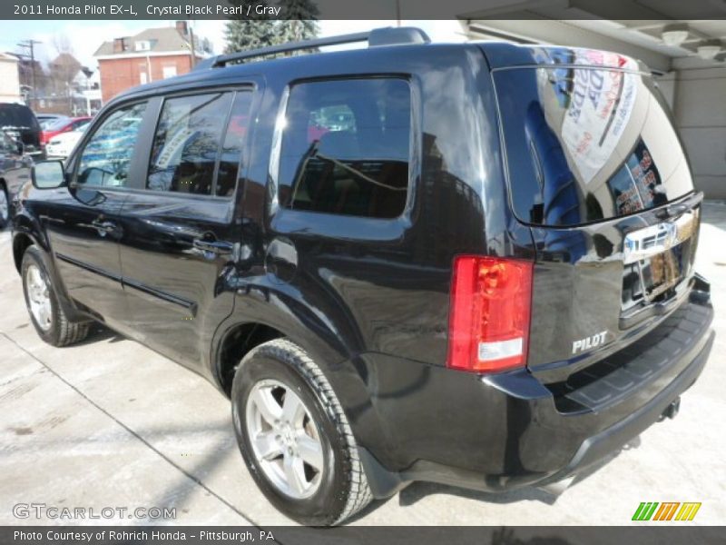 Crystal Black Pearl / Gray 2011 Honda Pilot EX-L