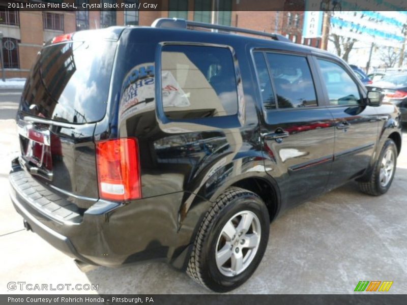 Crystal Black Pearl / Gray 2011 Honda Pilot EX-L