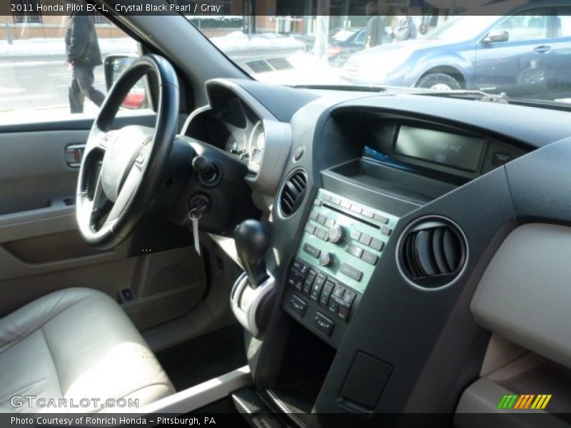 Crystal Black Pearl / Gray 2011 Honda Pilot EX-L