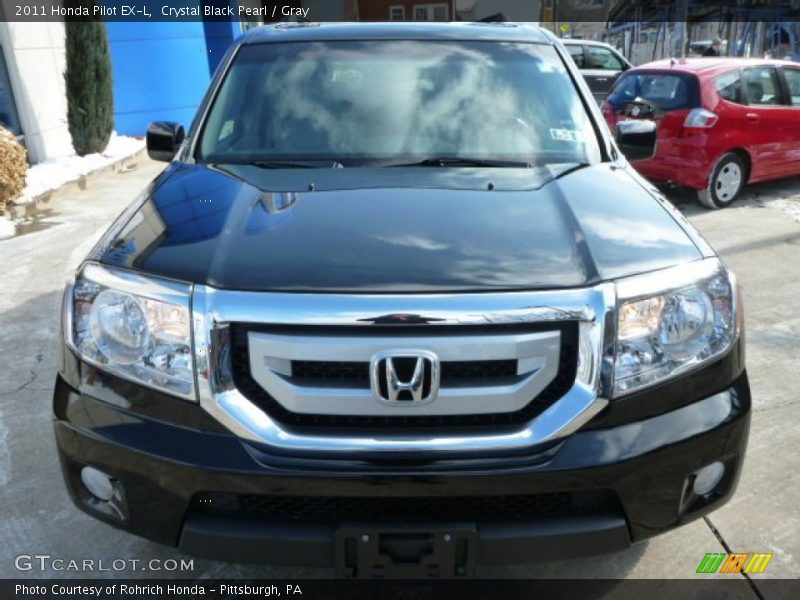 Crystal Black Pearl / Gray 2011 Honda Pilot EX-L