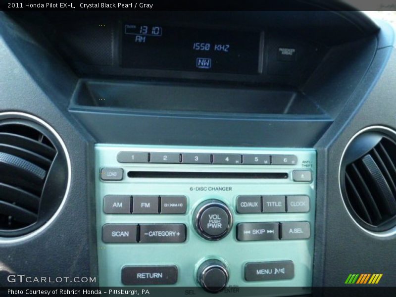 Crystal Black Pearl / Gray 2011 Honda Pilot EX-L