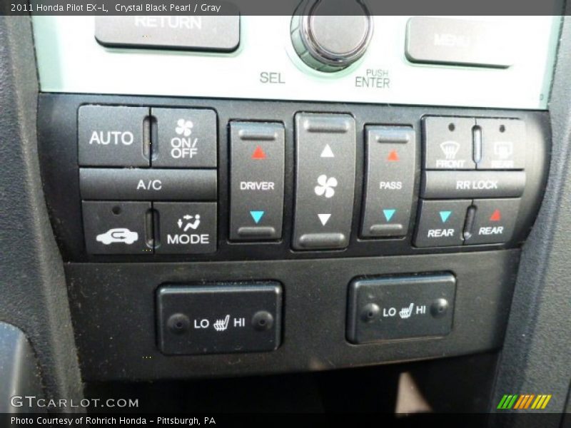 Crystal Black Pearl / Gray 2011 Honda Pilot EX-L