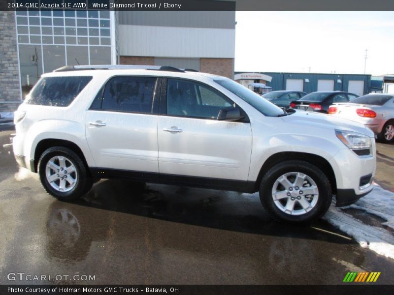 White Diamond Tricoat / Ebony 2014 GMC Acadia SLE AWD