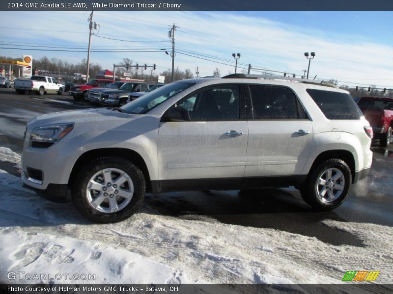 White Diamond Tricoat / Ebony 2014 GMC Acadia SLE AWD