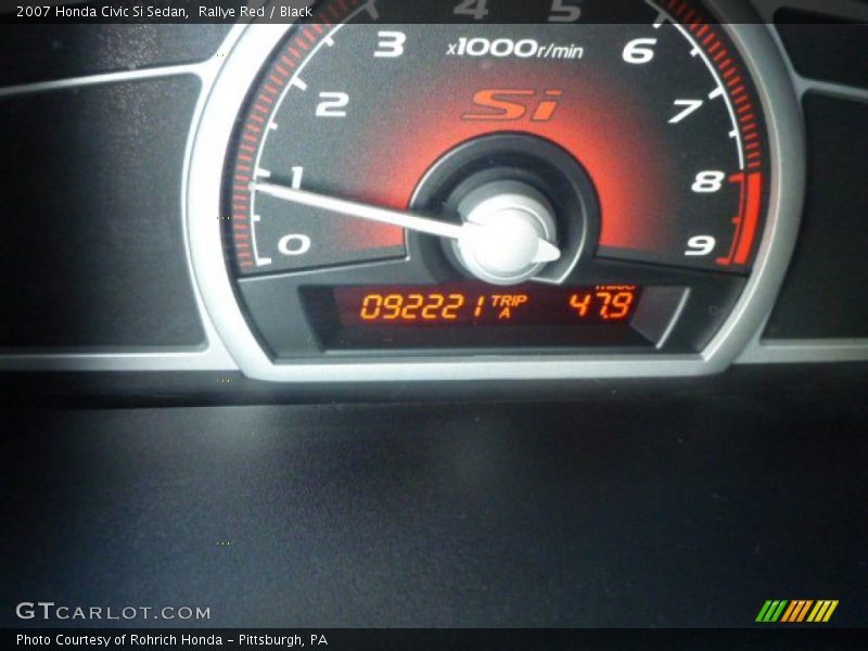 Rallye Red / Black 2007 Honda Civic Si Sedan