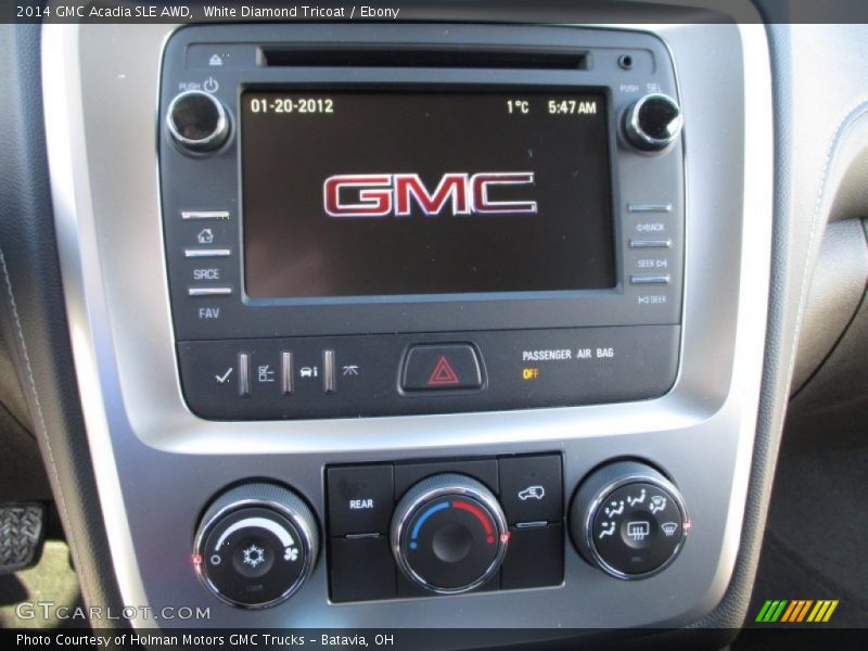 White Diamond Tricoat / Ebony 2014 GMC Acadia SLE AWD