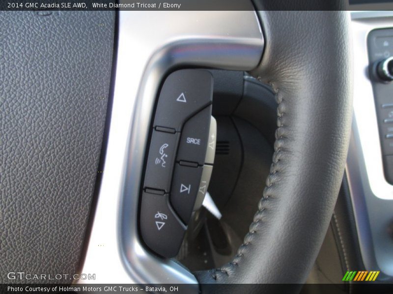 White Diamond Tricoat / Ebony 2014 GMC Acadia SLE AWD