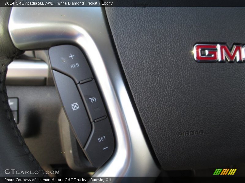 White Diamond Tricoat / Ebony 2014 GMC Acadia SLE AWD