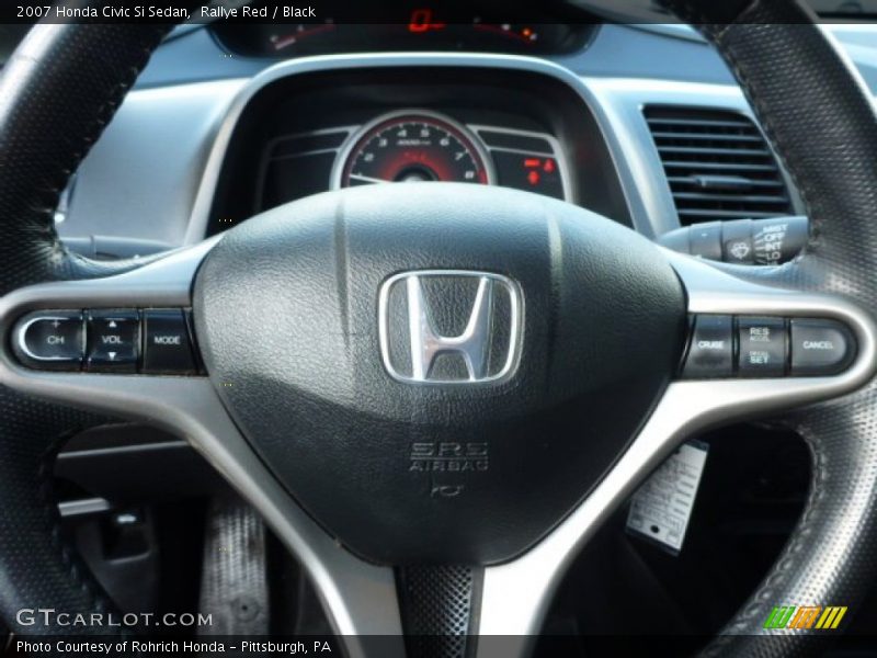 Rallye Red / Black 2007 Honda Civic Si Sedan