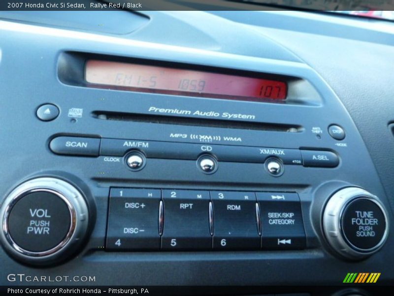 Rallye Red / Black 2007 Honda Civic Si Sedan