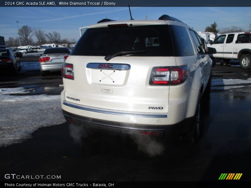 White Diamond Tricoat / Ebony 2014 GMC Acadia SLE AWD