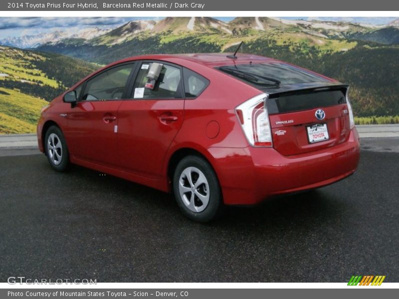 Barcelona Red Metallic / Dark Gray 2014 Toyota Prius Four Hybrid