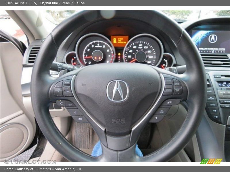 Crystal Black Pearl / Taupe 2009 Acura TL 3.5