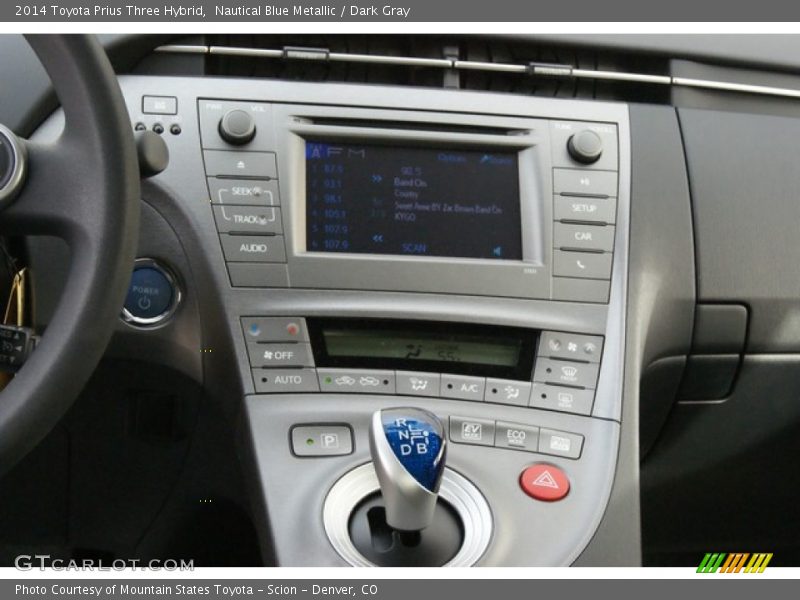Nautical Blue Metallic / Dark Gray 2014 Toyota Prius Three Hybrid