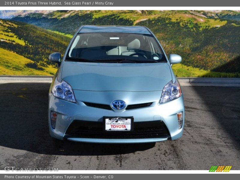 Sea Glass Pearl / Misty Gray 2014 Toyota Prius Three Hybrid