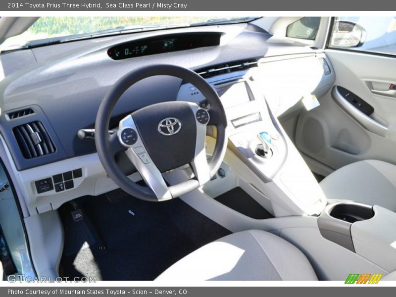Sea Glass Pearl / Misty Gray 2014 Toyota Prius Three Hybrid