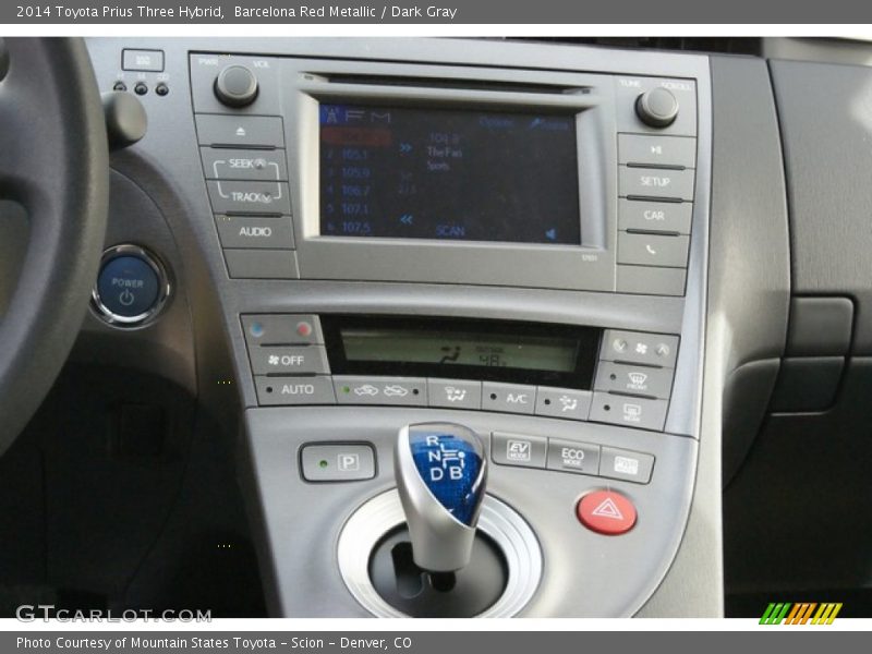 Barcelona Red Metallic / Dark Gray 2014 Toyota Prius Three Hybrid