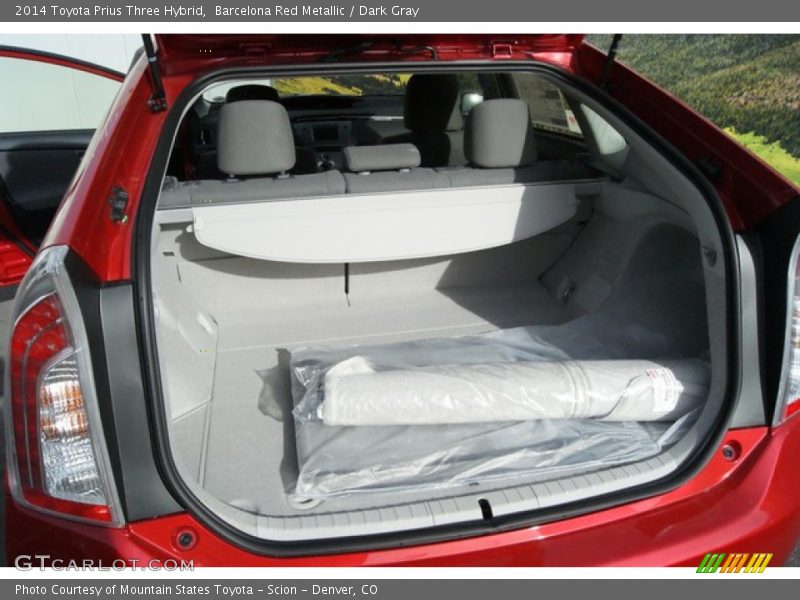 Barcelona Red Metallic / Dark Gray 2014 Toyota Prius Three Hybrid