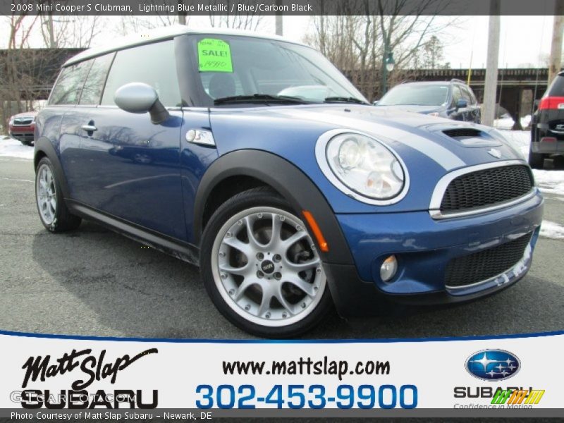 Lightning Blue Metallic / Blue/Carbon Black 2008 Mini Cooper S Clubman