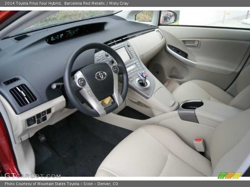 Barcelona Red Metallic / Misty Gray 2014 Toyota Prius Four Hybrid