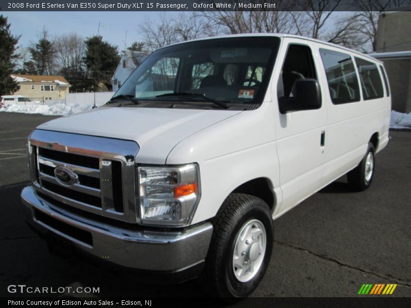Oxford White / Medium Flint 2008 Ford E Series Van E350 Super Duty XLT 15 Passenger