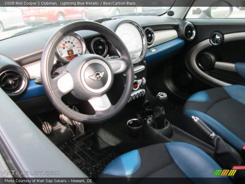 Lightning Blue Metallic / Blue/Carbon Black 2008 Mini Cooper S Clubman