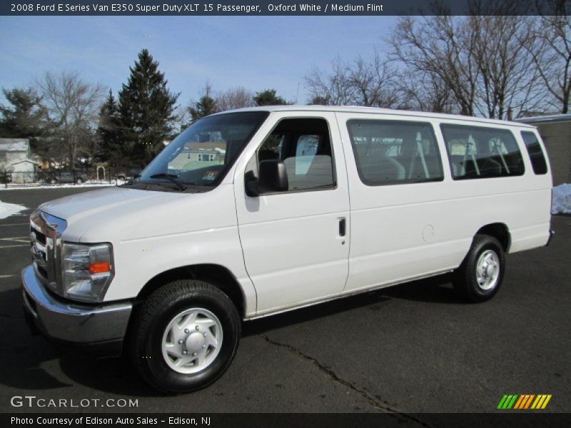 Oxford White / Medium Flint 2008 Ford E Series Van E350 Super Duty XLT 15 Passenger