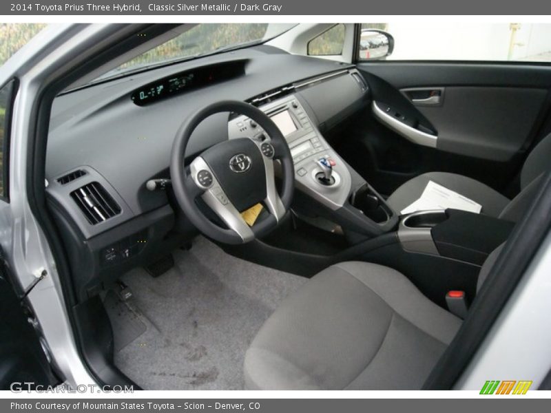 Classic Silver Metallic / Dark Gray 2014 Toyota Prius Three Hybrid