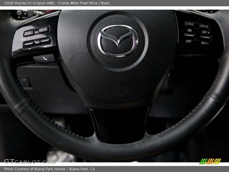 Crystal White Pearl Mica / Black 2008 Mazda CX-9 Sport AWD