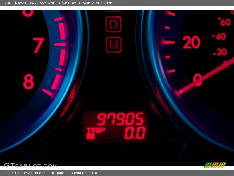 Crystal White Pearl Mica / Black 2008 Mazda CX-9 Sport AWD