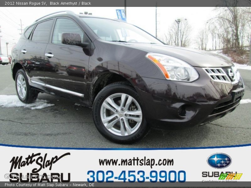 Black Amethyst / Black 2012 Nissan Rogue SV