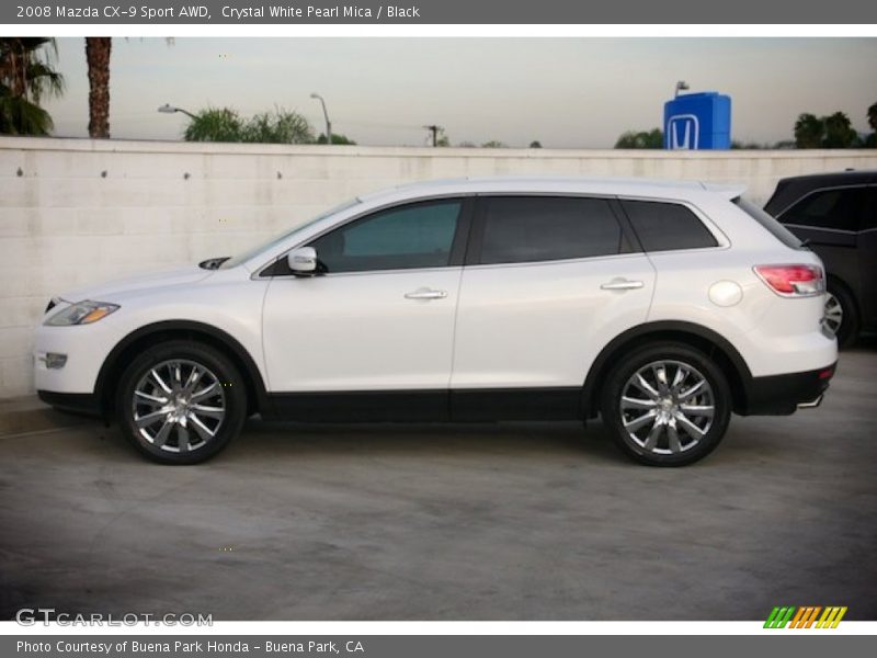 Crystal White Pearl Mica / Black 2008 Mazda CX-9 Sport AWD