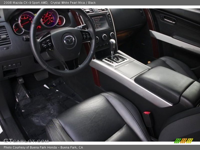 Crystal White Pearl Mica / Black 2008 Mazda CX-9 Sport AWD