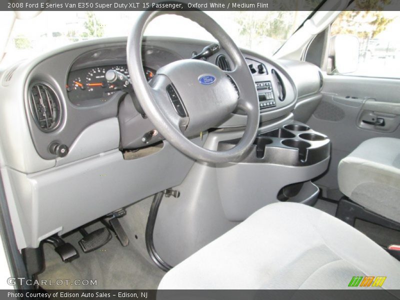 Oxford White / Medium Flint 2008 Ford E Series Van E350 Super Duty XLT 15 Passenger