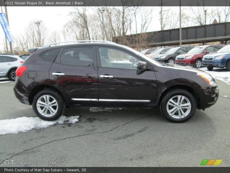 Black Amethyst / Black 2012 Nissan Rogue SV