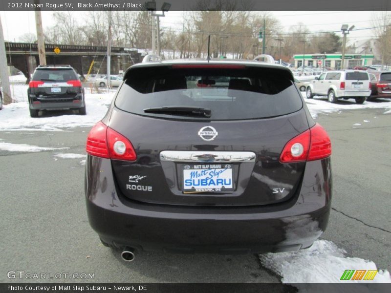 Black Amethyst / Black 2012 Nissan Rogue SV
