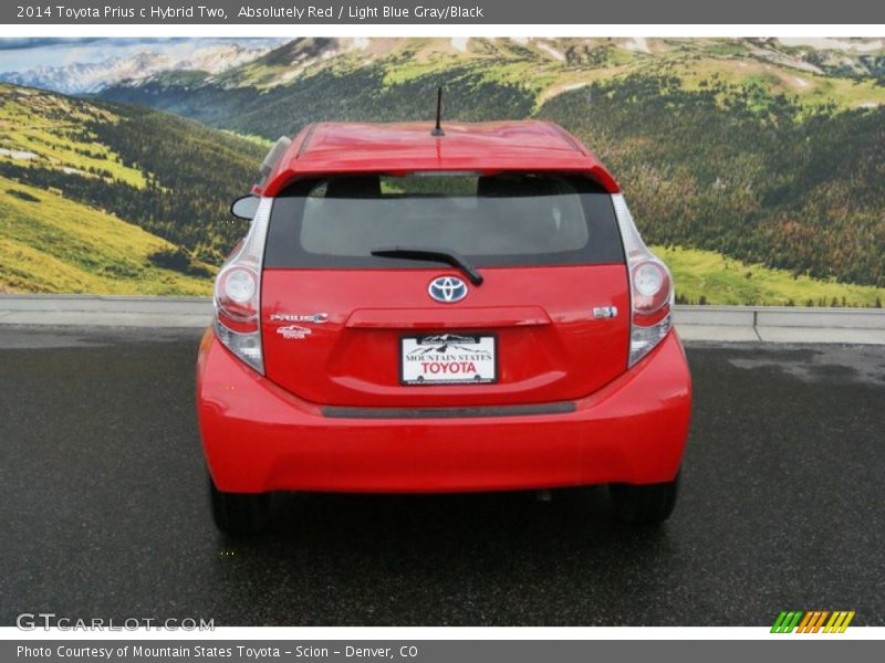 Absolutely Red / Light Blue Gray/Black 2014 Toyota Prius c Hybrid Two