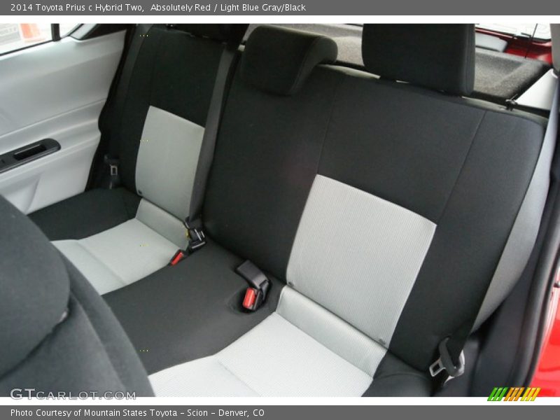 Absolutely Red / Light Blue Gray/Black 2014 Toyota Prius c Hybrid Two