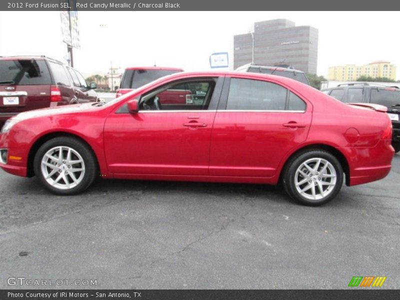 Red Candy Metallic / Charcoal Black 2012 Ford Fusion SEL