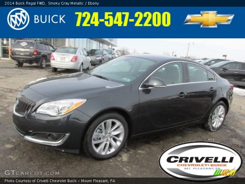 Smoky Gray Metallic / Ebony 2014 Buick Regal FWD