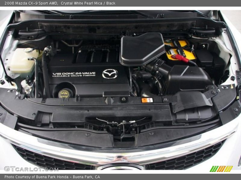 Crystal White Pearl Mica / Black 2008 Mazda CX-9 Sport AWD