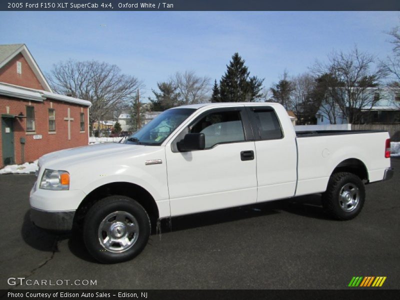 Oxford White / Tan 2005 Ford F150 XLT SuperCab 4x4