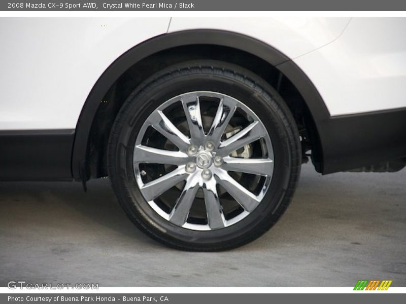 Crystal White Pearl Mica / Black 2008 Mazda CX-9 Sport AWD