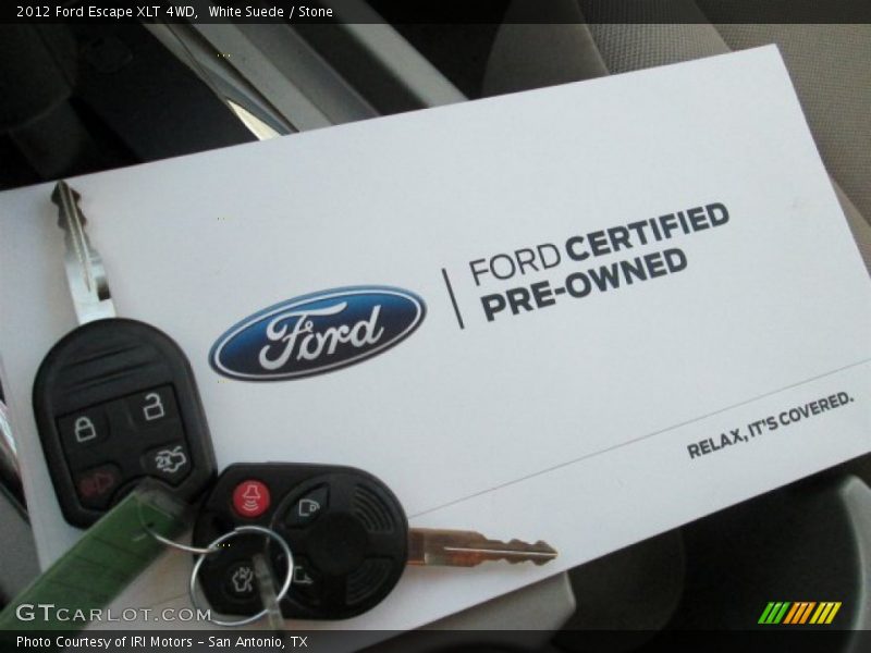 White Suede / Stone 2012 Ford Escape XLT 4WD